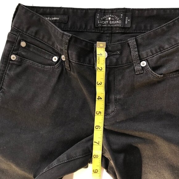 LUCKY BRAND Lolita Skinny Dark Grey Jean, Low-Rise Lightweight Denim 00/24 - Picture 15 of 16